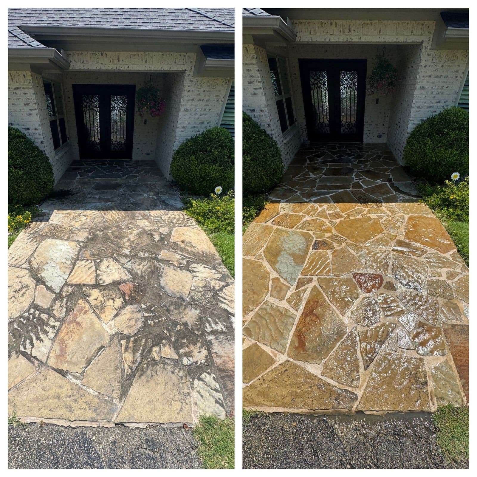 Stunning Stone Pathway Restoration in Rockwall image