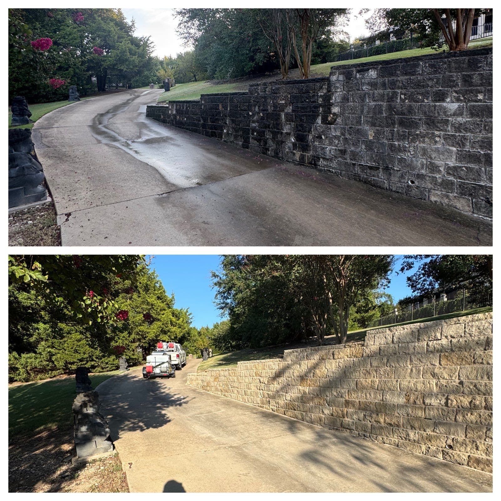 Refreshing Retaining Walls and Driveways in Heath TX image