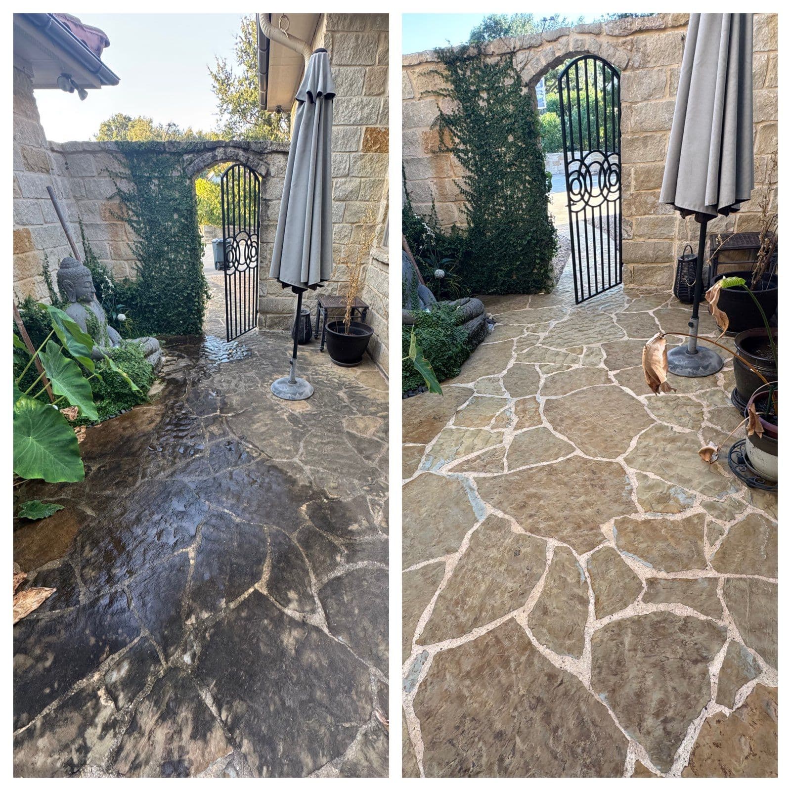Stone Paver Patio Transformation in Heath TX image